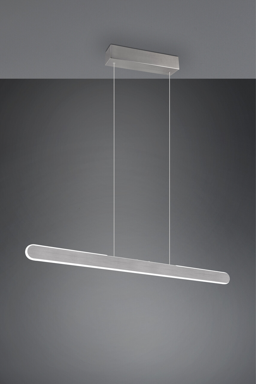 Lustra Helios, TRIO, 100x8.5x160 cm, 28W, 1x SMD, metal, argintiu lucios - imagine 7